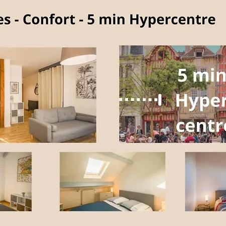 Le Duplex Pasteur - 5 Min Hypercentre - Ideal Groupe - Parking Gratuit Apartment Troyes